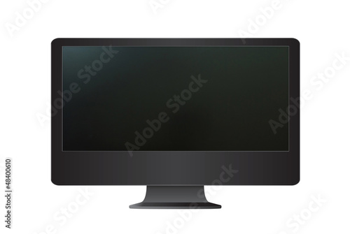Photo: Computer monitor isolated on the white background. Computer monitor isolated on the white background.