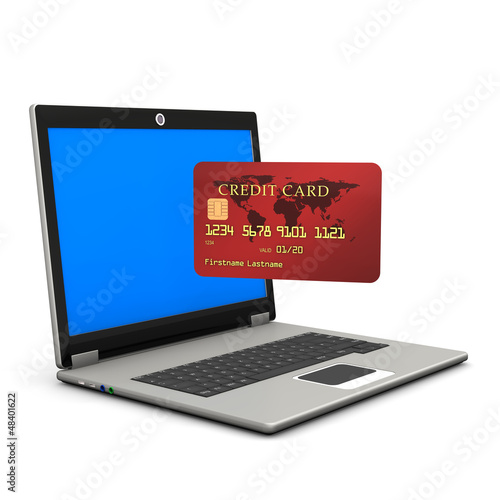Illustration: Laptop Credit Card Laptop Credit Card