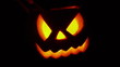 HD - Light a fire in halloween pumpkin