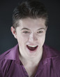 emotional portrait of attractive men happy face expression