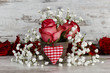 Rosen mit Stoffherz