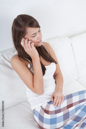 Photo: Beautiful woman with phone Beautiful woman with phone