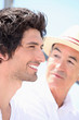 Portrait of grandfather and grandson