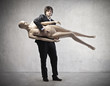 Photo: man with dummy man with dummy