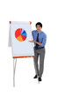 Businessman presenting a pie chart