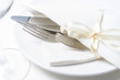 Dinner set in restaurant
