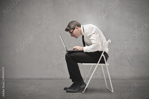Photo: man at work man at work