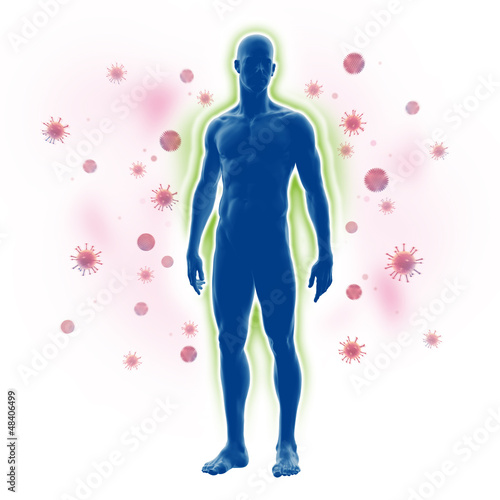Illustration: Abwehrkräfte und Immunität - Illustration Bakterien Abwehrkräfte und Immunität - Illustration Bakterien