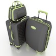 Suitcases isolated on white background