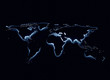 Blue glow world map