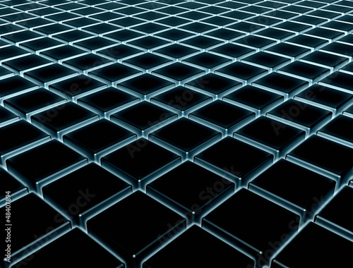 Illustration: Glowing cubes background Glowing cubes background