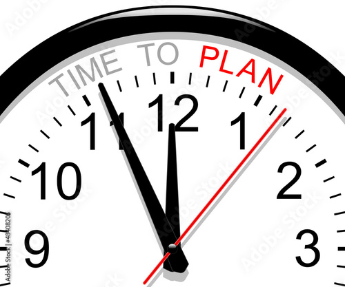 Illustration: Clock. Time to plan Clock. Time to plan