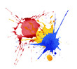 Abstract watercolor, ink splashes