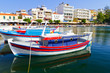 Boats in Agios Nikolaos city on Crete, Greece