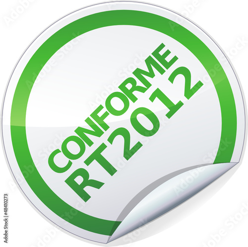 Vector: Sticker conforme RT 2012 (détouré) Sticker conforme RT 2012 (détouré)