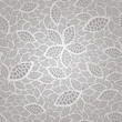 Seamless silver lace leaves wallpaper pattern