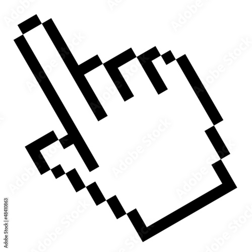 Vector: Pixelgrafik Hand - Zeigefinger Pixelgrafik Hand - Zeigefinger