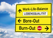 Foto: Wegweiser mit Work-Life-Balance Wegweiser mit Work-Life-Balance