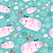 Vector: texture of pink pigs texture of pink pigs