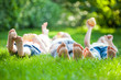 Family having picnic