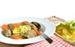 Leberspätzle mit Kartoffelsalat