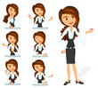 Set of a various woman poses - A