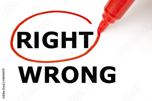 Photo: Right or Wrong with Red Marker Right or Wrong with Red Marker