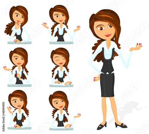 Vector: Set of a various woman poses - A Set of a various woman poses - A