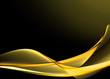 Elegant Yellow Waves On Dark B...
