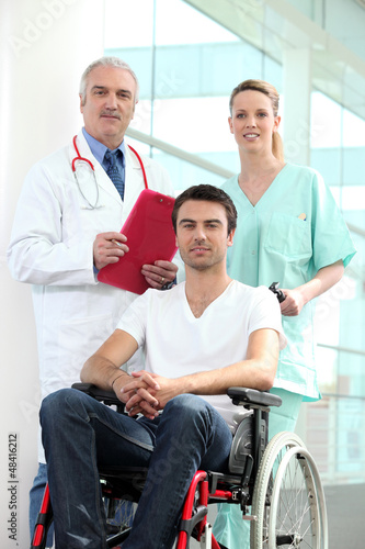 Photo: Hospital patient in wheelchair Hospital patient in wheelchair