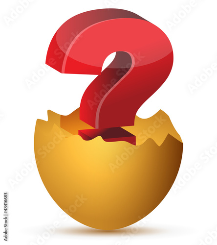 Illustration: illustration of egg with red question mark illustration of egg with red question mark