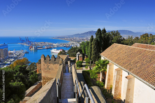 Photo: Gibralfaro Castle in Malaga, Spain Gibralfaro Castle in Malaga, Spain