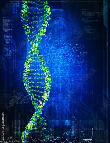 Illustration: Digital illustration of dna Digital illustration of dna