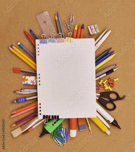 Photo: notebook and office supplies notebook and office supplies