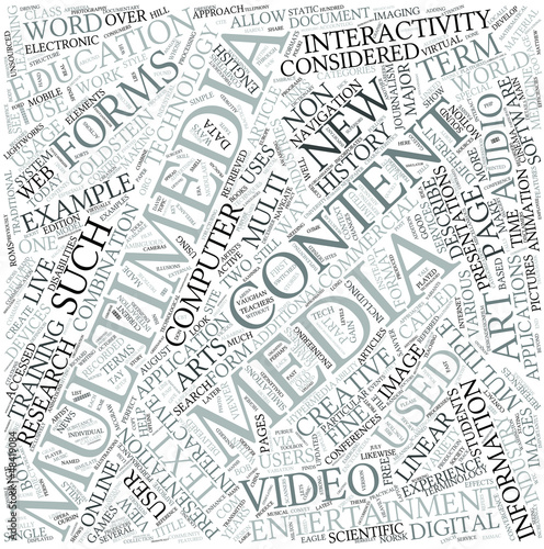 Vector: Multimedia Disciplines Concept Multimedia Disciplines Concept