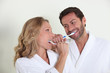 Brushing teeth