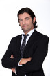 Studio portrait of a man in a suit