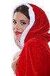 Brunette wearing festive outfit