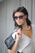 Model wearing couture designer clothes