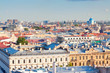 Top view of european city