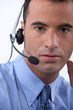 Male call-center worker