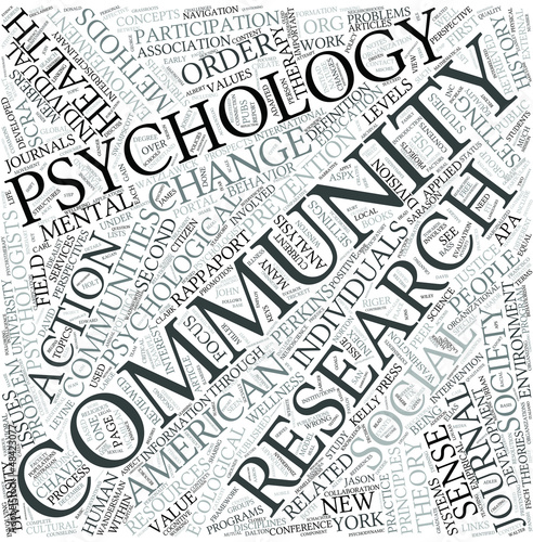 Vector: Community psychology Disciplines Concept Community psychology Disciplines Concept