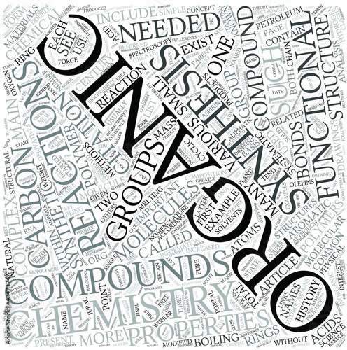 Vector: Organic chemistry Disciplines Concept Organic chemistry Disciplines Concept