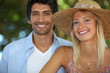 Young couple in park