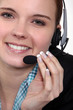 Female call centre agent