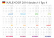 Kalender 2014 für Termine deutsch farbig Typ D