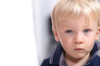 little boy with blonde hair and blue eyes