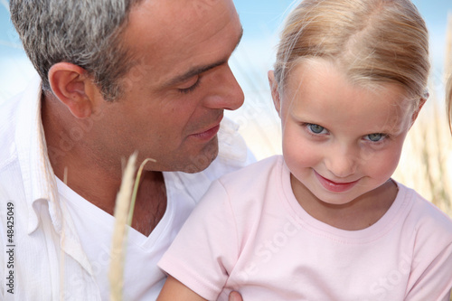 Photo: Father and daughter at the seaside Father and daughter at the seaside