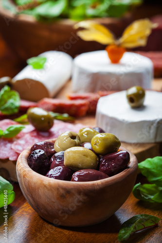Photo: Fresh olives with antipasto catering platter Fresh olives with antipasto catering platter