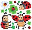 Vector: Image with ladybug theme 1 Image with ladybug theme 1